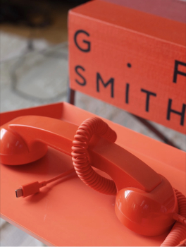 Preview: Native Union Alarm Red Rot POP Phone – USB-C Retro Telefonhörer für Smartphone, Laptop & Table